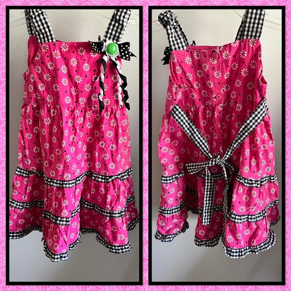 💗EUC💗2T Floral Ruffle Trim Toddler Girls Dress 💗 - Picture 2 of 7